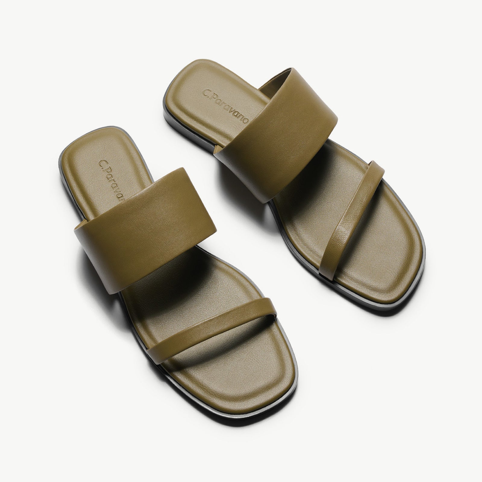 Two Strap Flat Slide Sandals(Jessie)