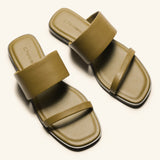 Two Strap Flat Slide Sandals(Jessie)
