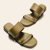 Two Strap Flat Slide Sandals(Jessie)