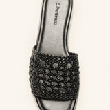 Handwoven Flat Mule Sandals(Deia)