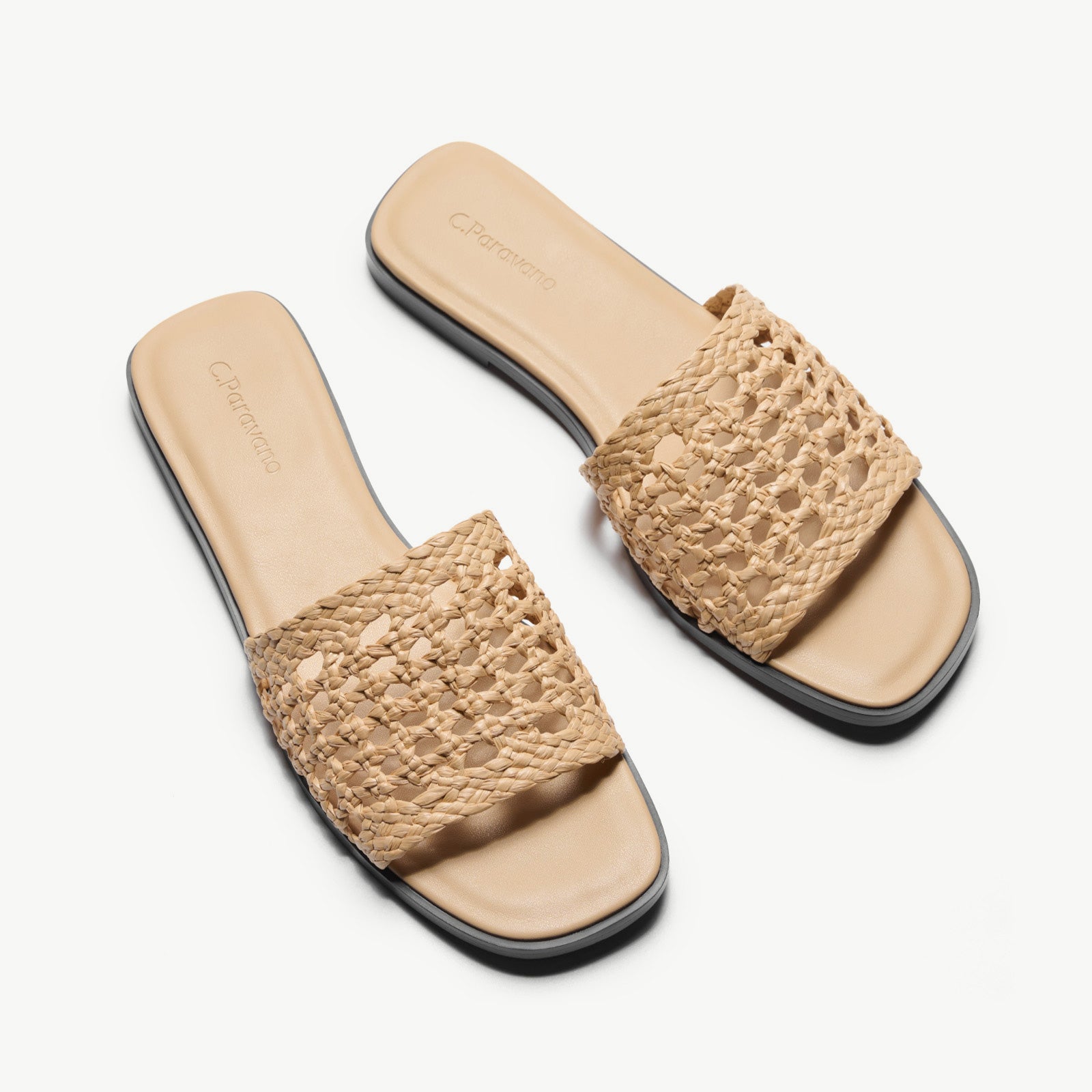 Handwoven Flat Mule Sandals(Deia)