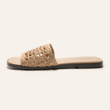 Handwoven Flat Mule Sandals(Deia)