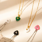 Silver-toned-heart-pendant-necklaces