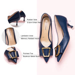    Sophisticated-navy-ladies_-shoes-adorned-with-oval-buckles