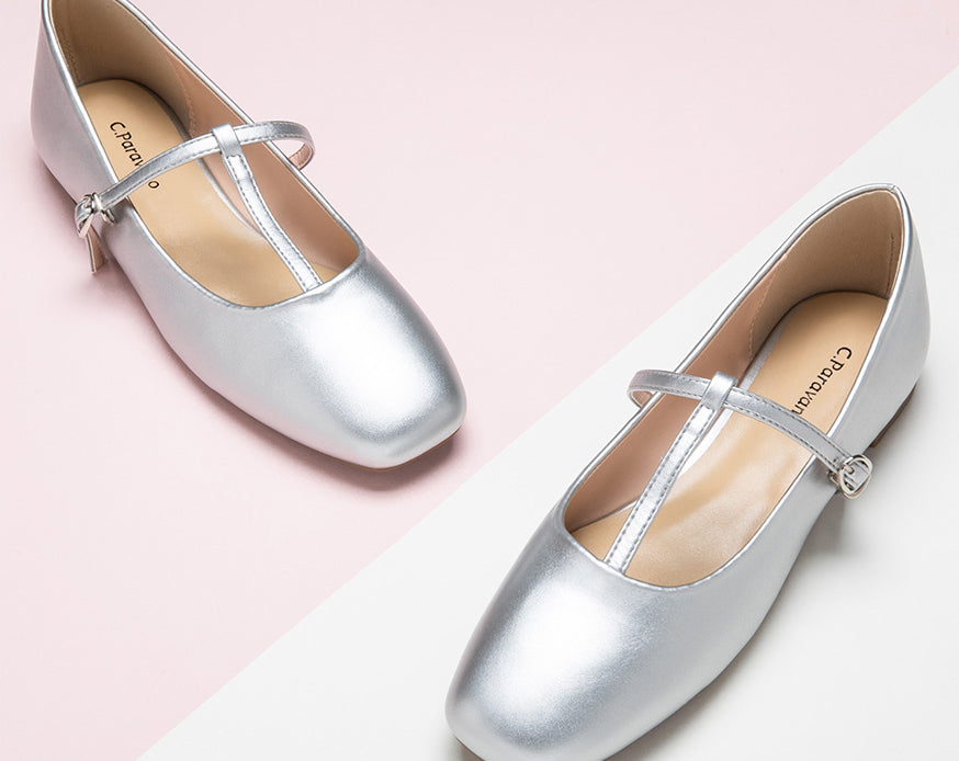 Sparkling-silver-crossed-stripe-flats-perfect-for-special-occasions-or-a-night-out.