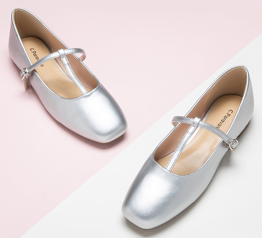Sparkling-silver-crossed-stripe-flats-perfect-for-special-occasions-or-a-night-out.