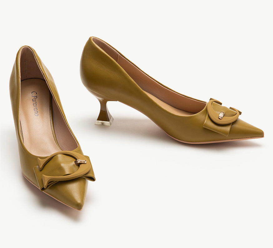 Straw-Colored-Signature-C-Buckled-Pumps-Natural-and-Chic