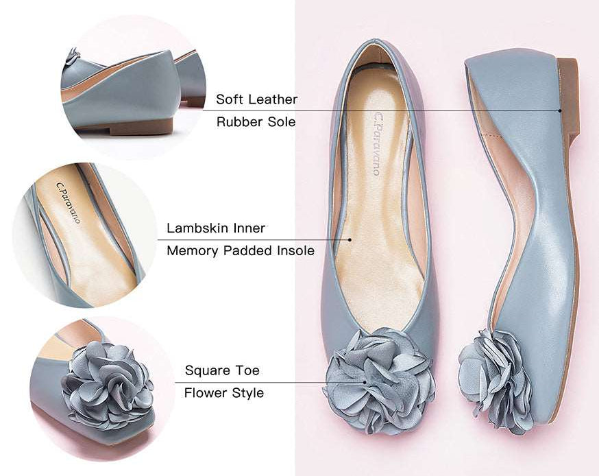 Stylish-blue-flat-ballerina-shoes-designed-to-make-a-chic-fashion-statement