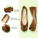 Stylish-brown-flat-ballerina-shoes-with-a-touch-of-rustic-charm