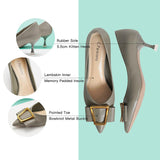    Stylish-green-pumps-with-buckle-detailing_-offering-a-trendy-and-fashionable-choice-for-footwear