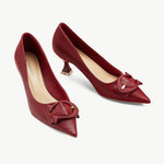 Stylish-red-C-buckled-pumps_-offering-a-fashionable-and-eye-catching-choice-for-your-footwear-collection