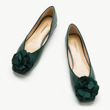 Unique-dark-green-women_s-flat-ballerina-shoes-with-a-touch-of-elegance