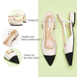 White slingback flats for women - a timeless addition to your shoe collection.