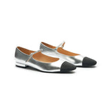 Almond-Toe Two-Tone Mary Jane (Lena)