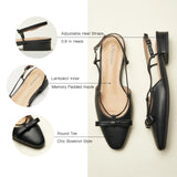 Bow Slingback Flats(Lena E) Social