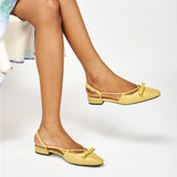 Bow Slingback Flats(Lena E) Social