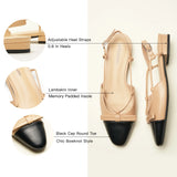 Bow Almond Toe Slingback Flats(Lena F)