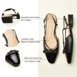 Bow Almond Toe Slingback Flats(Lena F)