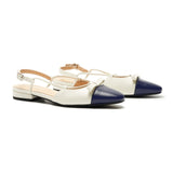 Bow Almond Toe Slingback Flats(Lena F)