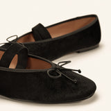 Almond-Toe Ballet Velvet Flats (Liora)