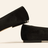 Almond-Toe Ballet Velvet Flats (Liora)