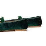 Almond-Toe Ballet Velvet Flats (Liora)