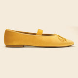 Almond-Toe Ballet Velvet Flats (Liora)