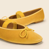 Almond-Toe Ballet Velvet Flats (Liora)