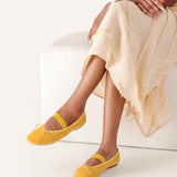 Almond-Toe Ballet Velvet Flats (Liora)