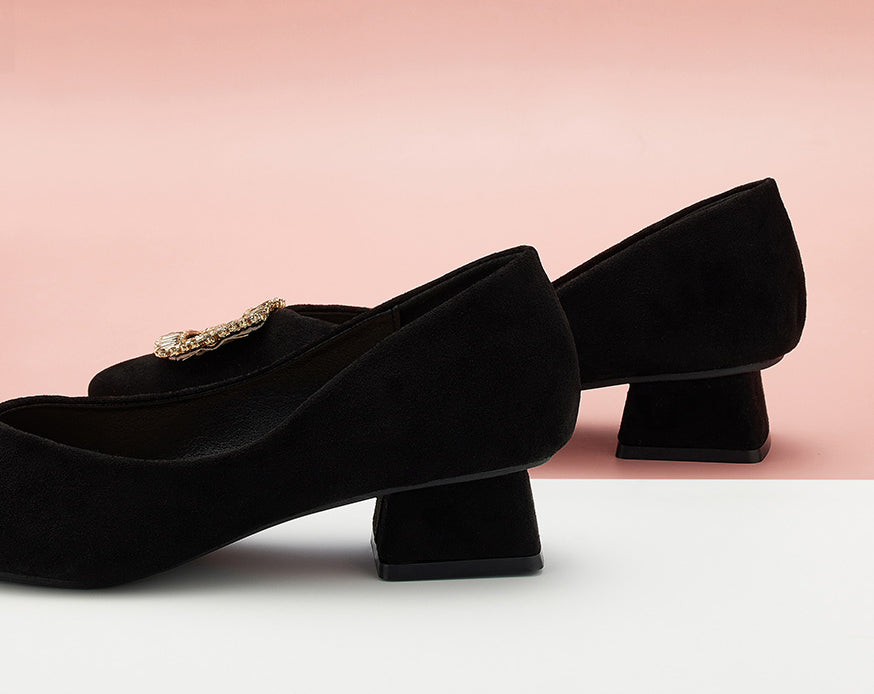 black-embellished-mid-heel-pumps