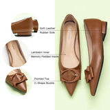 brown C-buckle shoes womens - perfect for any occasion
