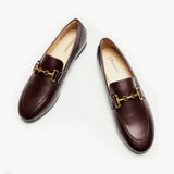 Gold Bit Round Toe Loafers (Loraine)