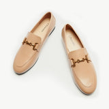 Gold Bit Round Toe Loafers (Loraine)