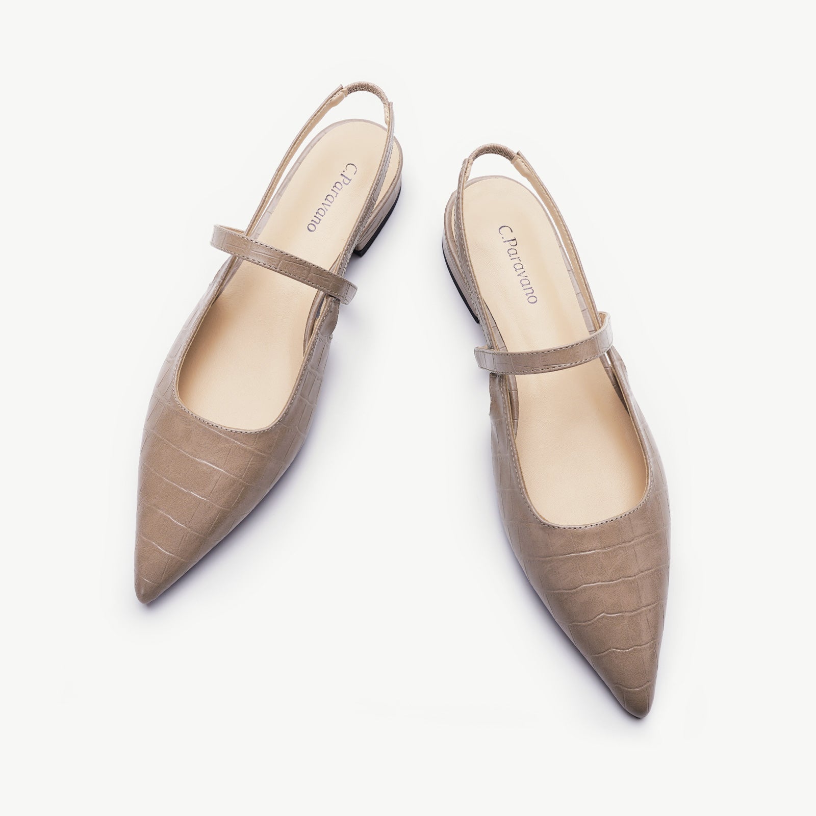 Pointed Toe Slingback Flats (Freya)（SALE）