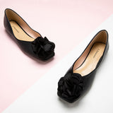 Black-themed Flower Decor Ballerina, a chic and versatile choice for stylish decor