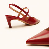 Pointed Toe Print Slingbacks (Helen)（EU）