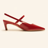 Pointed Toe Print Slingbacks (Helen)（EU）