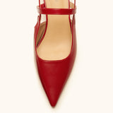 Pointed Toe Print Slingbacks (Helen)（EU）