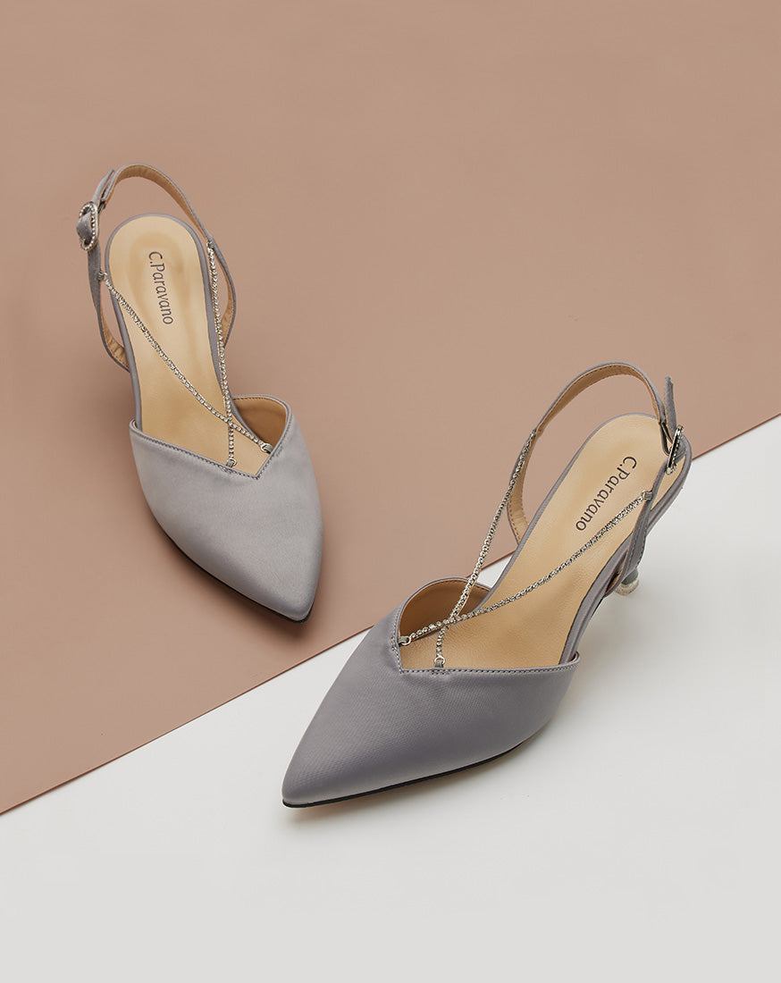 Buy Grey Open-Toe Heels Sandals at the Best Prices at Glamzkart
