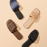 Two Strap Flat Slide Sandals(Jessie)