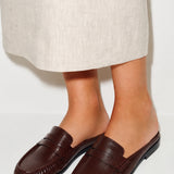 Ruched Loafer Mules (Soho Wax)