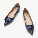 navy blue C-buckle shoes womens a classic and timeless footwear option