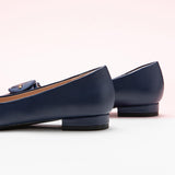 navy blue C-buckle shoes womens an elegant and comfortable footwear option
