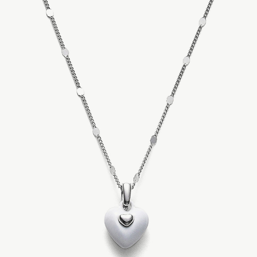 white-heart-pendant-necklaces
