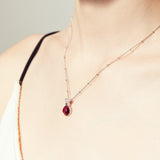 Round Gemstone Pendant Necklace