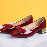 Elegant Red Pumps in Glossy Patent Leather