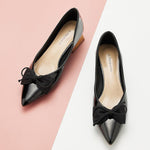 Chic Black Patent Leather Pumps with a Medium Heel