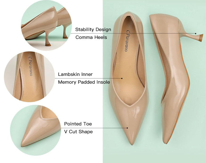 Glossed Pumps Beige shoes