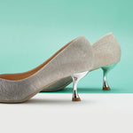Buy Glittered Pumps Silver shoes