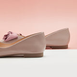 Light pink bowknot flats - a versatile and chic addition to your footwear collection